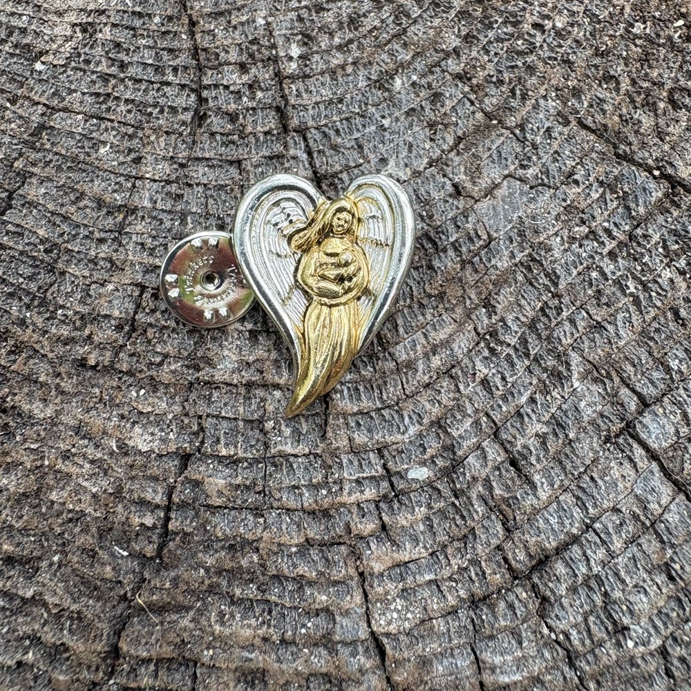 Gold and Silver Angel Pin